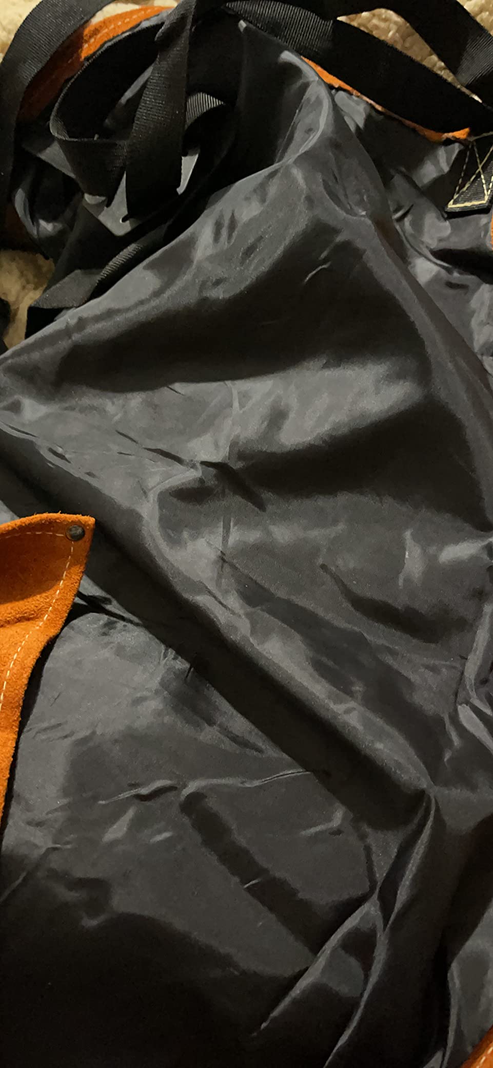 QeeLink Leather Welding Apron 6 Pockets Heat Flame Resistant for Blacksmith customer photo 2