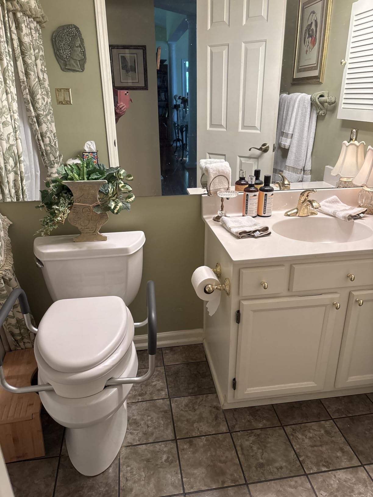 Vive Raised Toilet Seat Riser for Seniors (with Handles) - Handicap Rail customer photo 1