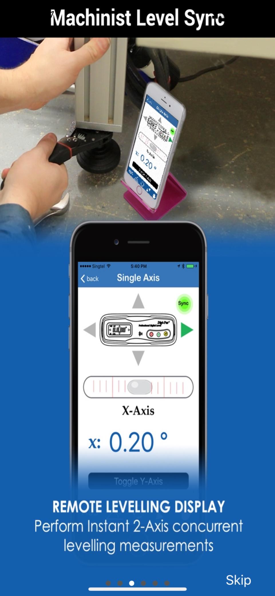 2-Axis Smart Master Precision Level DWL1500XY Bluetooth, 0.0002