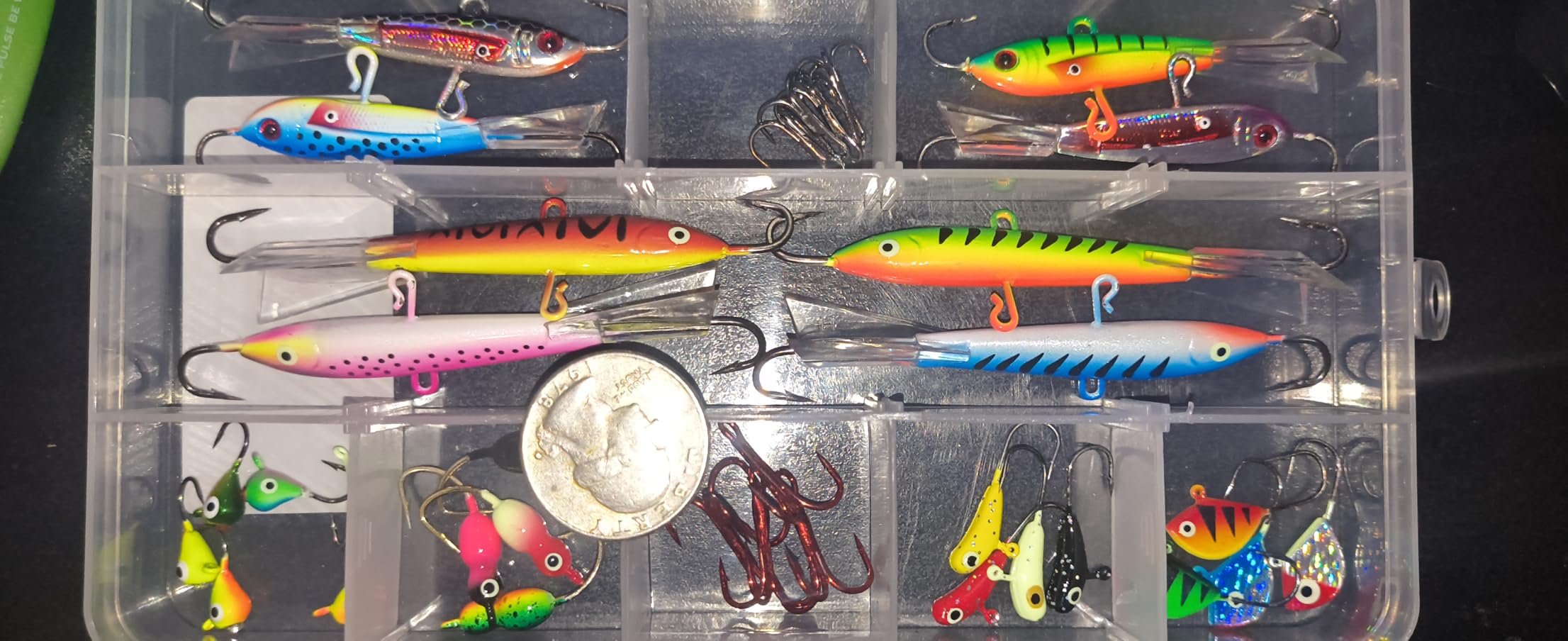 THKFISH Ice Fishing Lures Ice Fishing Jigs Ice Fishing Gear Hard Fishing Lures and Jigs Walleye Ice Fishing Kit Crappie Panfish Pike Jigs,14/26/40PCS customer photo 2