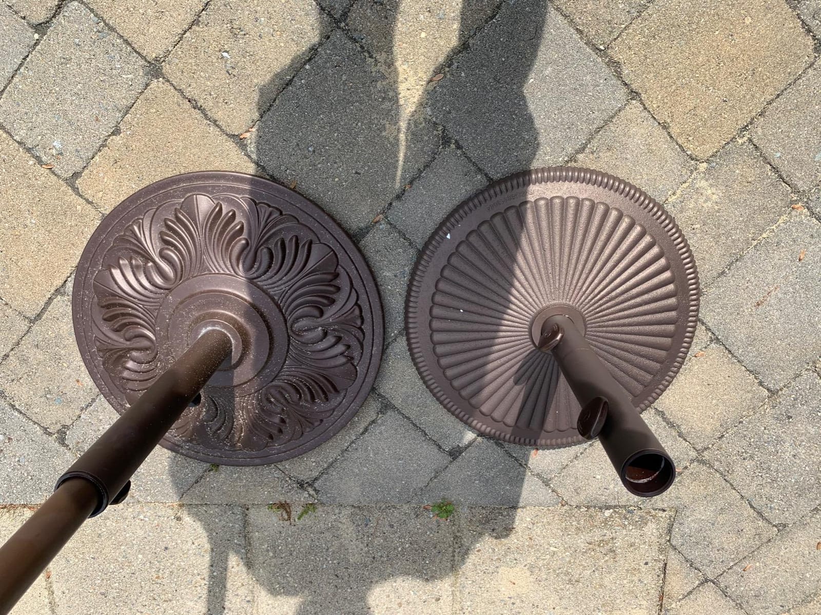 Treasure Garden 50 lb Classic Market Umbrella Base – Bronze Cast Iron – Fits 1.5 Inch Poles customer photo 2