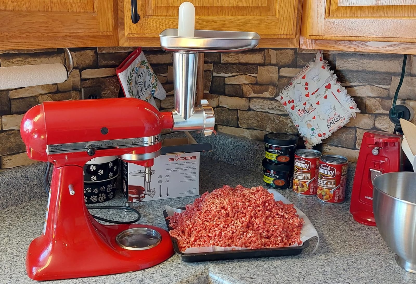 GVODE Metal Meat Grinder Attachment for KitchenAid Stand Mixer,Food Grinder customer photo 2