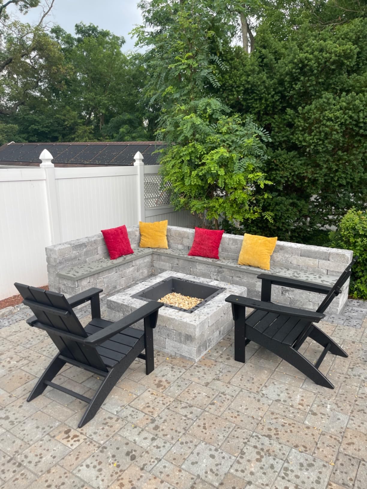 POLYWOOD Modern Adirondack Chair – All-Weather Outdoor Lawn Adirondack Chairs – HDPE, Fade-Resistant & Durable Outdoor Furniture – For Patio, Deck & Fire Pit Chairs – Sand customer photo 1
