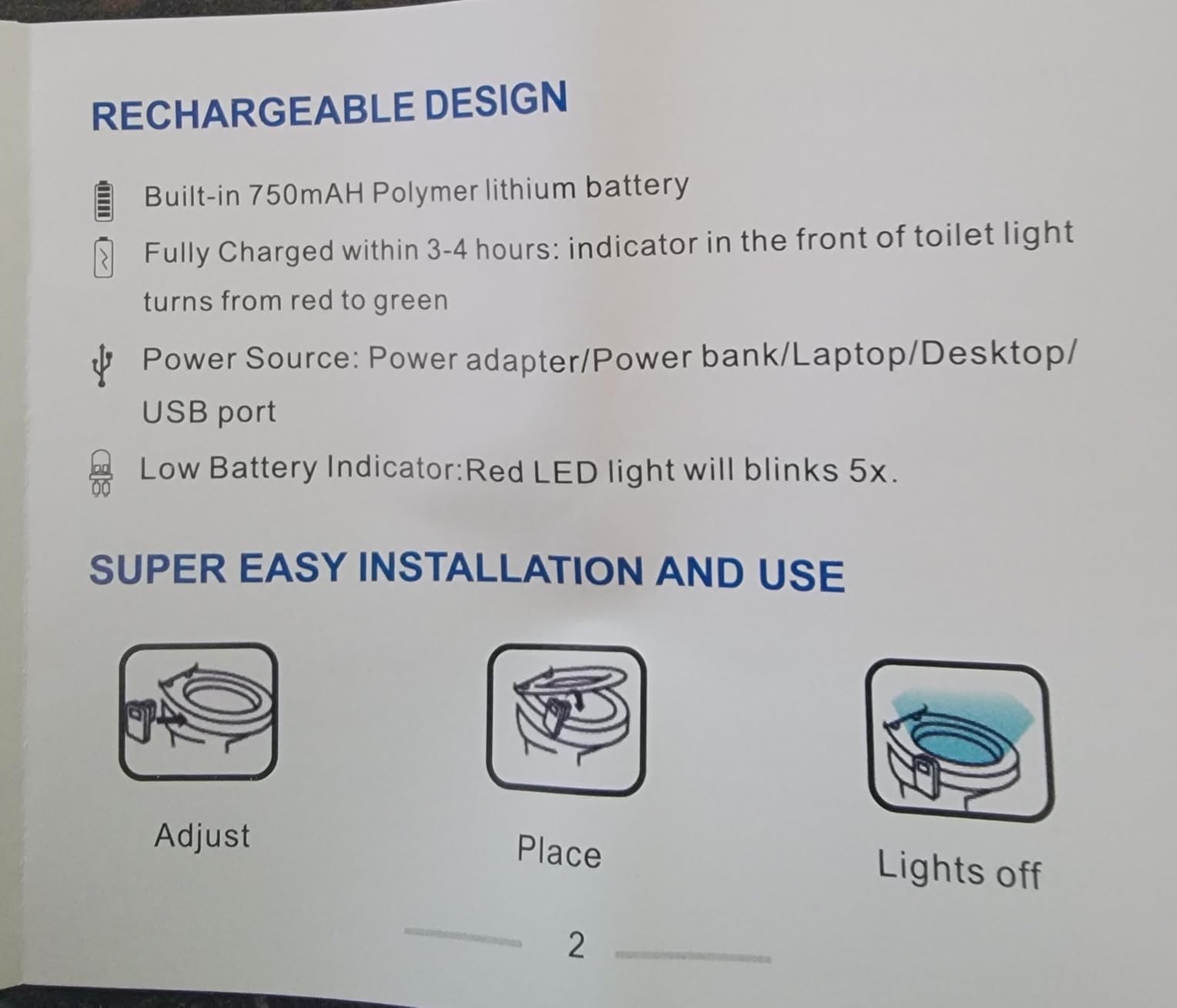 Chunace Toilet Light Motion Activated, Funny Gag Gift, USB-C Rechargeable | 16-Color LED Bathroom Night Light Motion Sensor Inside Toilet Bowl, Toddler Potty Training & Senior Safety, Gift for Men customer photo 2