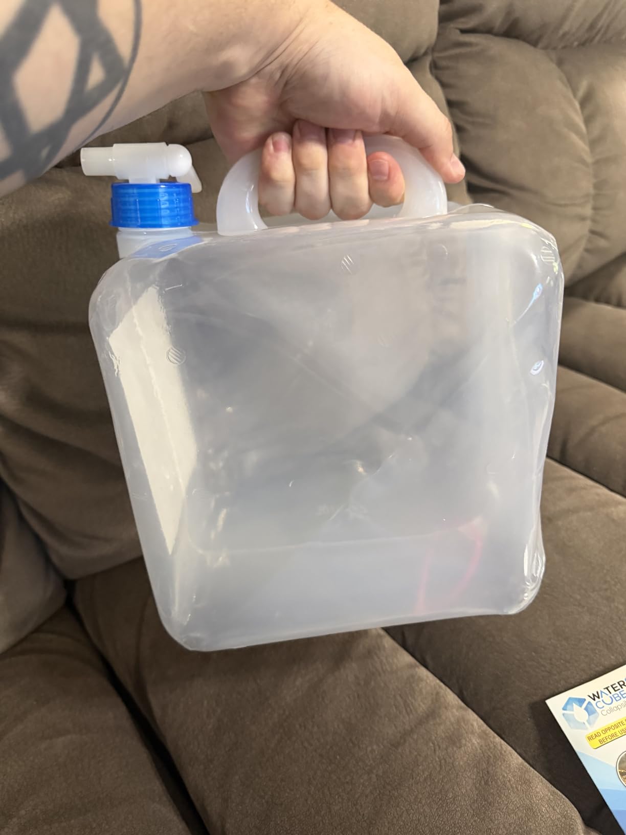 WaterStorageCube Collapsible Water Container with Spigot (5.3 Gal (1-Pack)) customer photo 2
