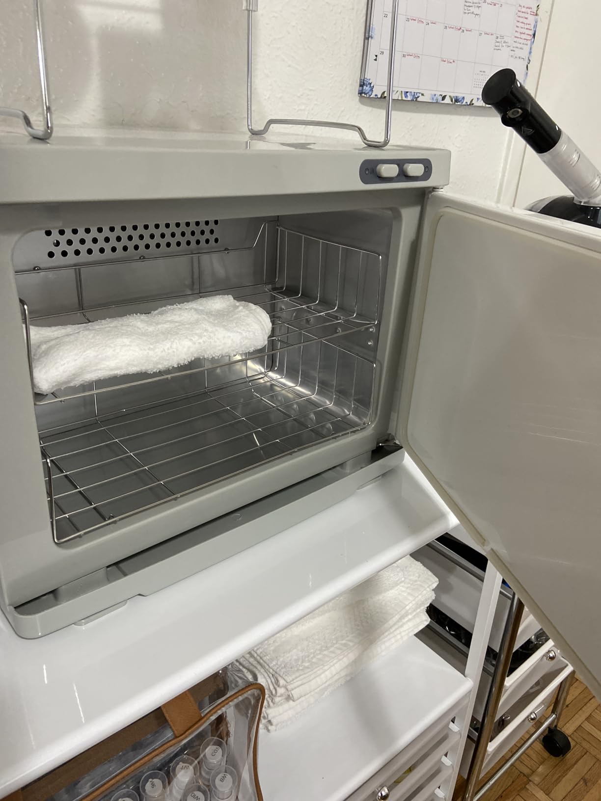 ForPro Professional Collection Premium Hot Towel Warmer, 23L Extra Large Capacity, Two Stainless Steel Racks, White customer photo 1