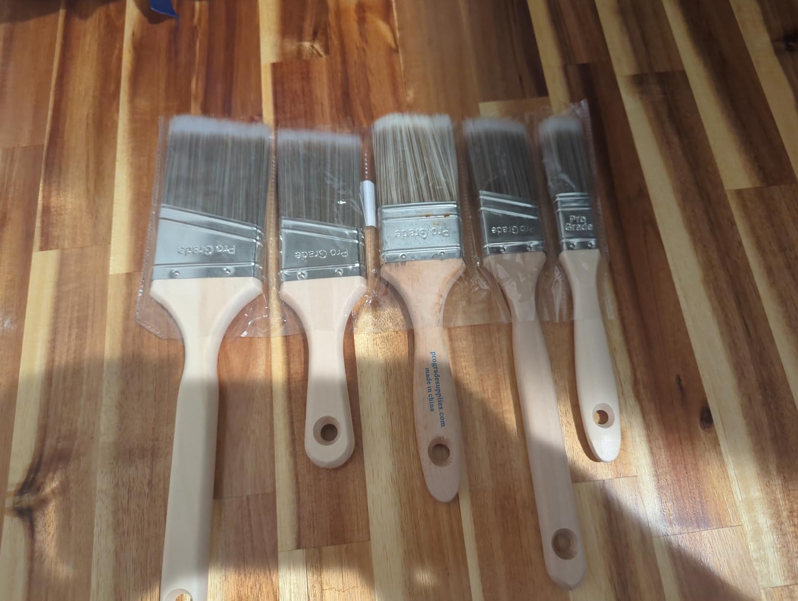 Pro Grade Paint Brushes, Paint Brush Set for Walls, Trim & Stain, 5-Piece customer photo 2