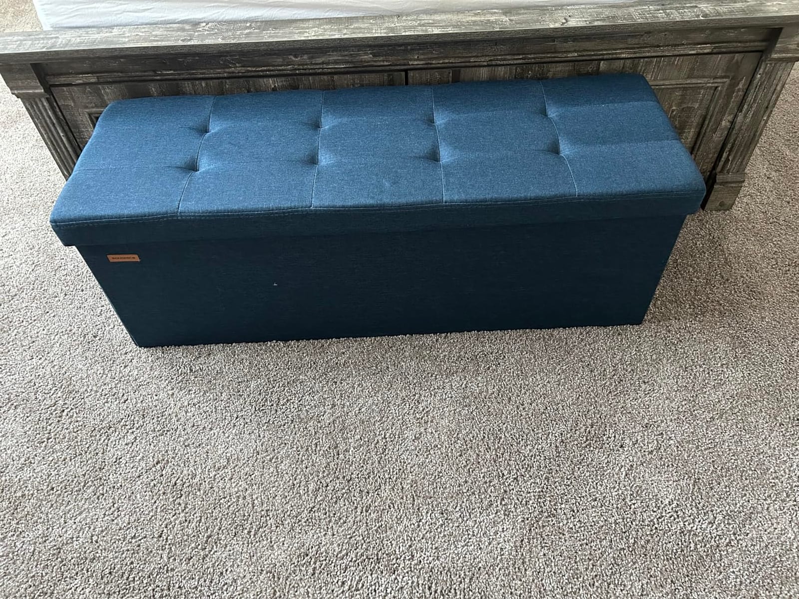 SONGMICS 30 Inches Folding Storage Ottoman Bench, Load 660 lb customer photo 1