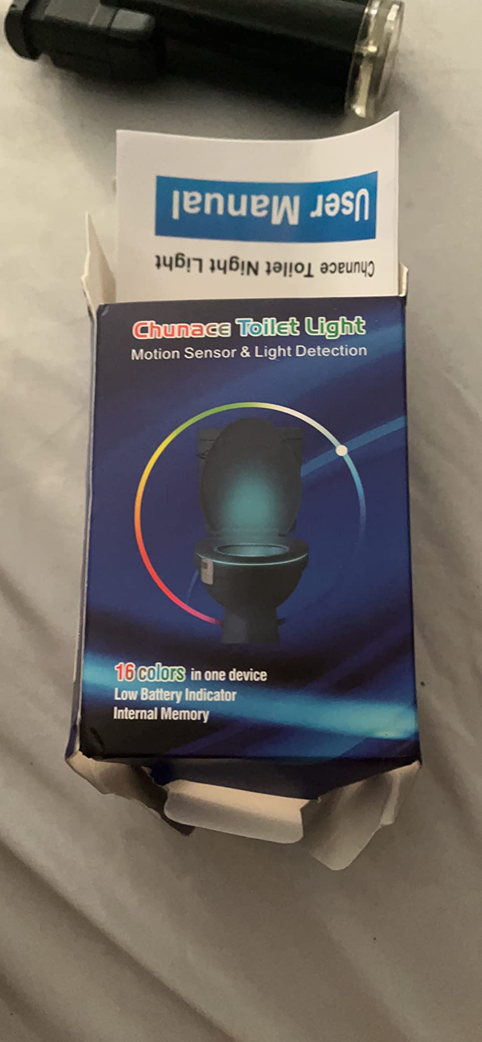 Chunace Toilet Light Motion Sensor for Bathroom, Funny Gag Gifts | 16 Color LED Night Light, Cool White Elephant Stuff for Adults, Unique & Unusual Stocking Stuffer Gadgets for Men customer photo 2
