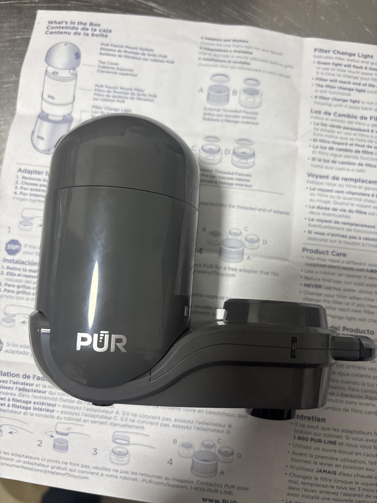 PUR Plus Faucet-Mount Water Filtration System, Lead-Reducing Filter, Grey | Easy Installation, 100-Gallon Capacity customer photo 1