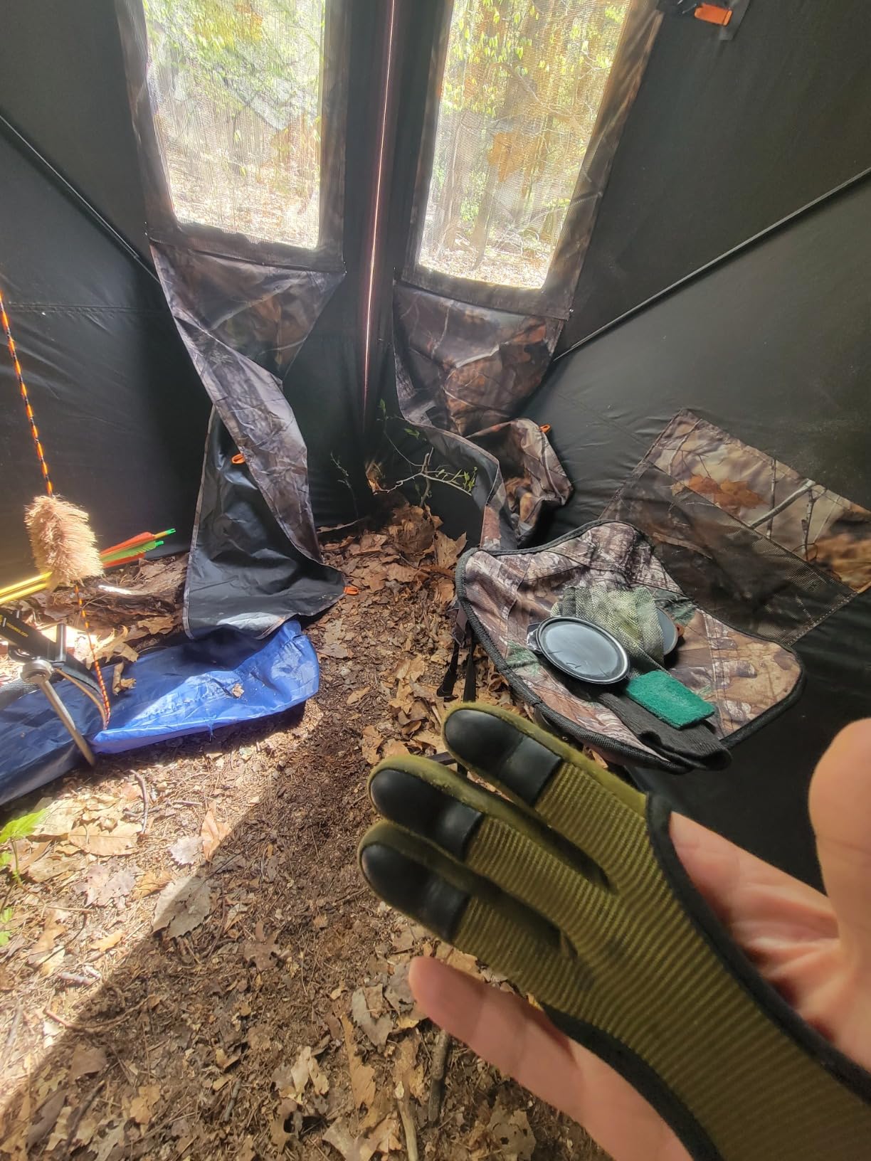 Seektop Archery Gloves Shooting Hunting Leather Three Finger Protector customer photo 1