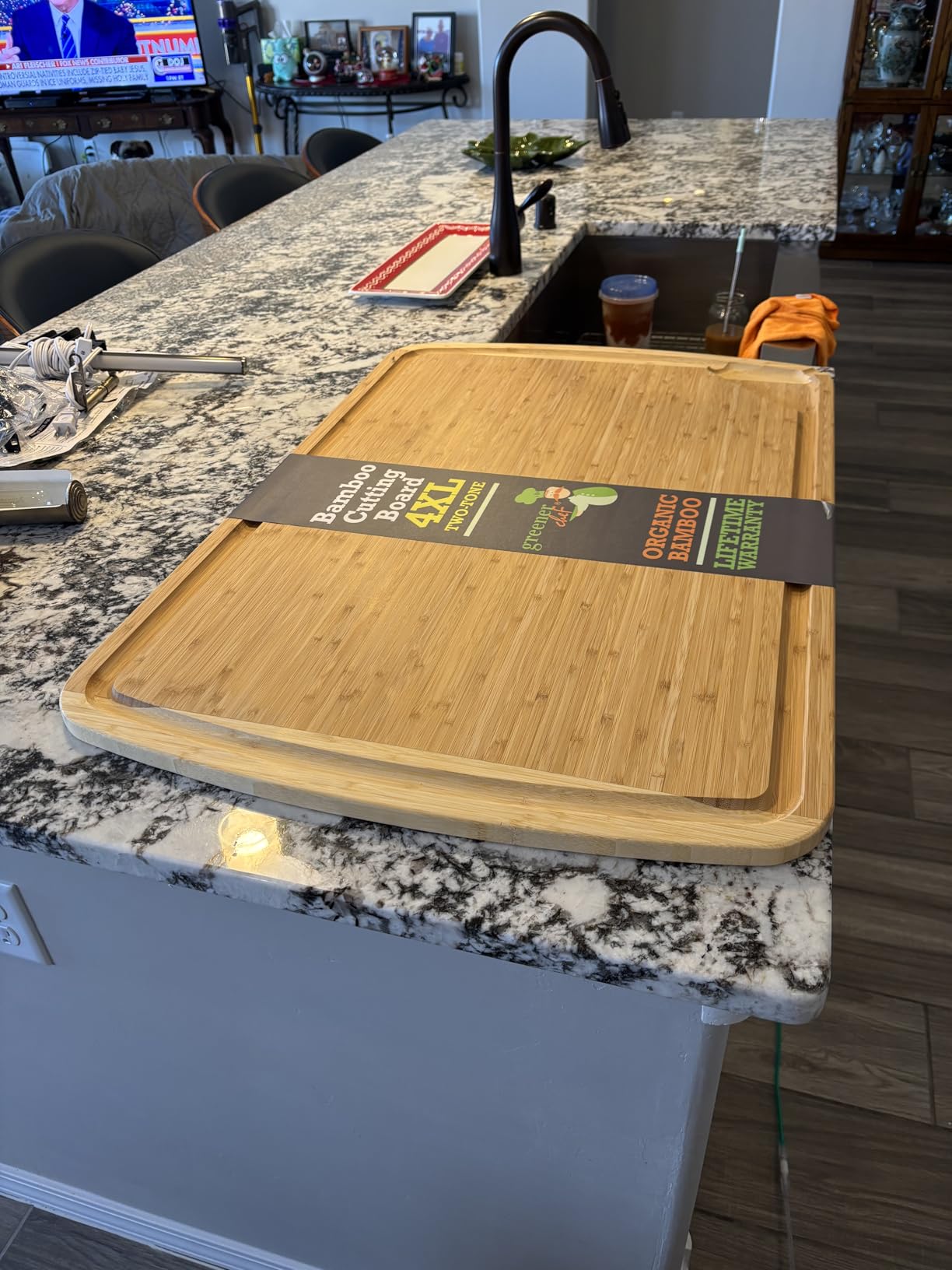 ENORMOUS 30 x 20 Organic Extra Large Cutting Board with Lifetime Replacements – Wood Bamboo Chopping Board - Wooden Butcher Block Cutting Board for Carving Turkey, Grilling Brisket and BBQ customer photo 1