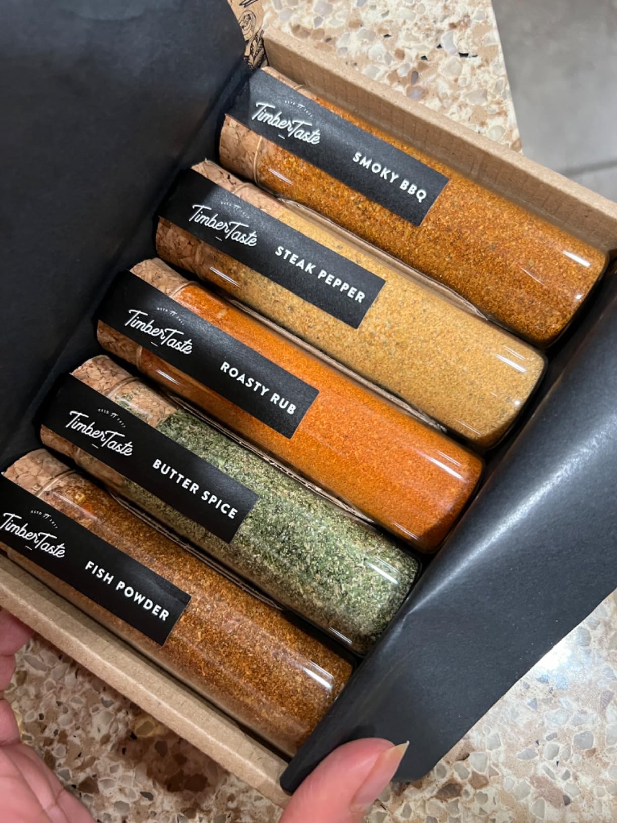 TIMBER TASTE® Grilling Spices Gift Set - 5 handcrafted BBQ Seasonings, Premium Dry Rubs & Artisan Spice Mixes with Spatula | fathers day gift | food gifts for men | grill & smoke BBQ flavors customer photo 2