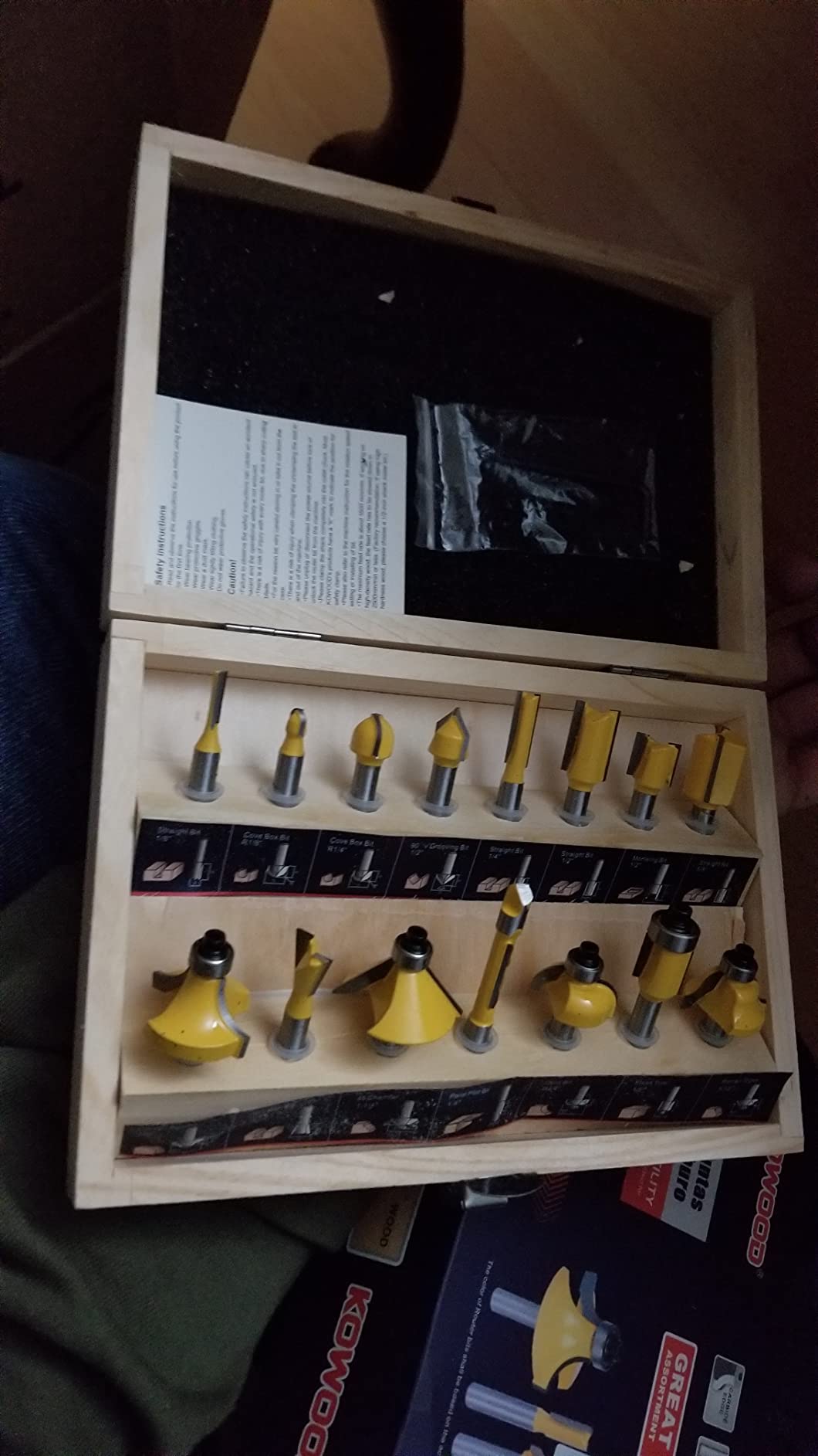 Router Bits Set of 15 Pieces 1/4 Inch Woodwork Tools for Beginners customer photo 1