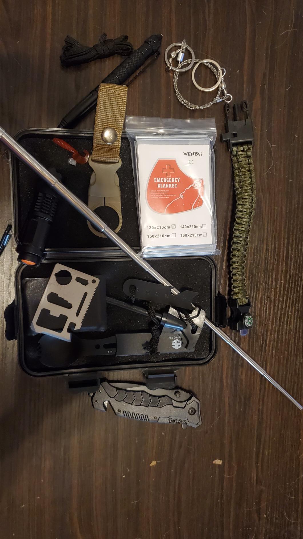 VEITORLD Gifts for Men Dad Him Christmas - Survival Gear and Equipment 12 in 1, Survival Kits - Cool Unique Fishing Hunting Birthday Gifts for Husband Teen Boy Boyfriend Women, Mens Stocking Stuffers customer photo 1