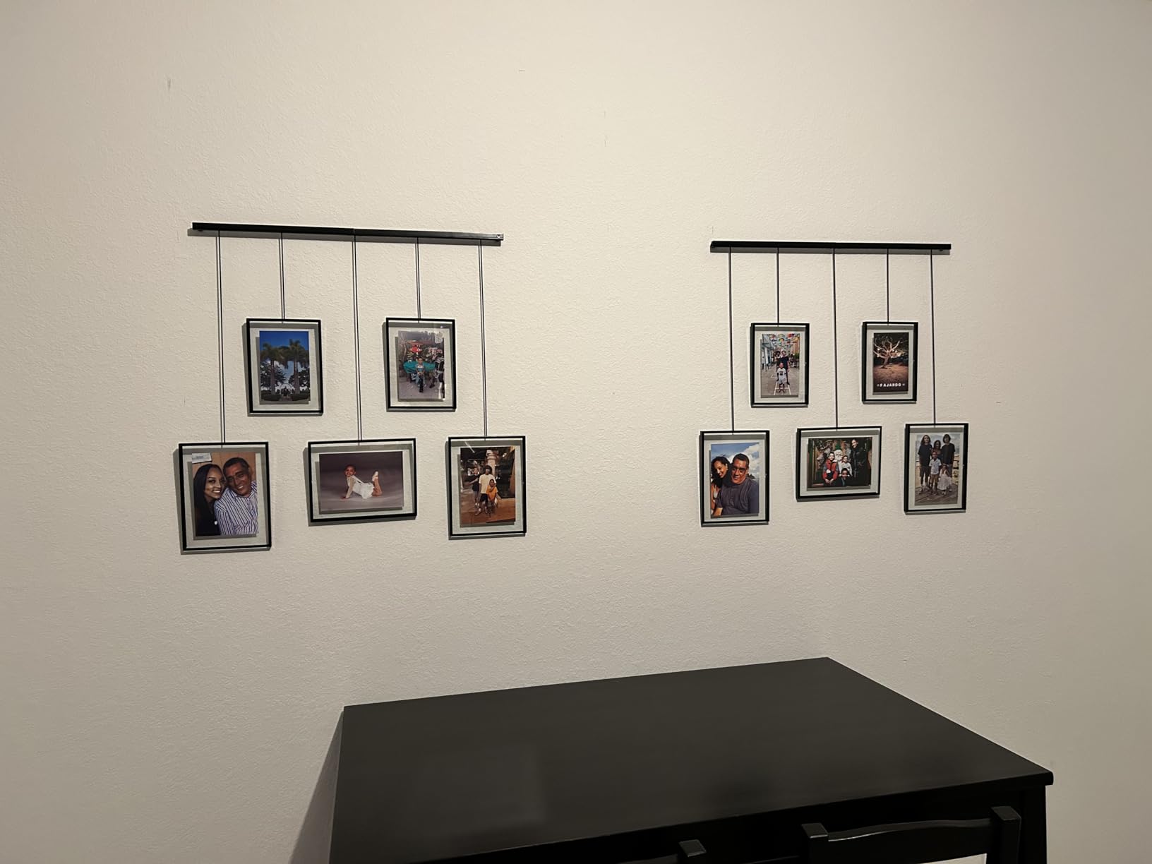 Umbra Exhibit Picture Frame Set, Adjustable Wall Mount, Set of 5, Black customer photo 2