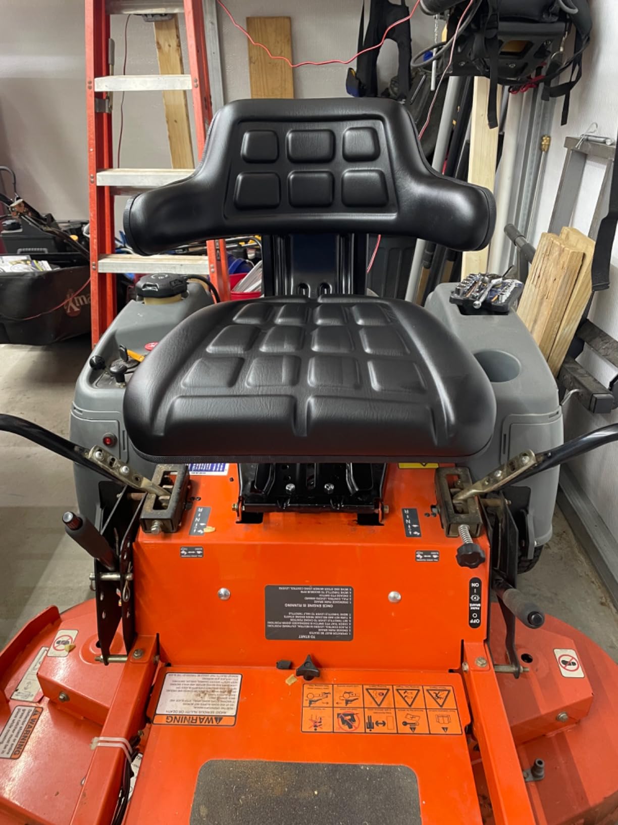 E-W222BL Wrap Around Black Universal Tractor Seat for John Deere, Ford, Massey Ferguson customer photo 1