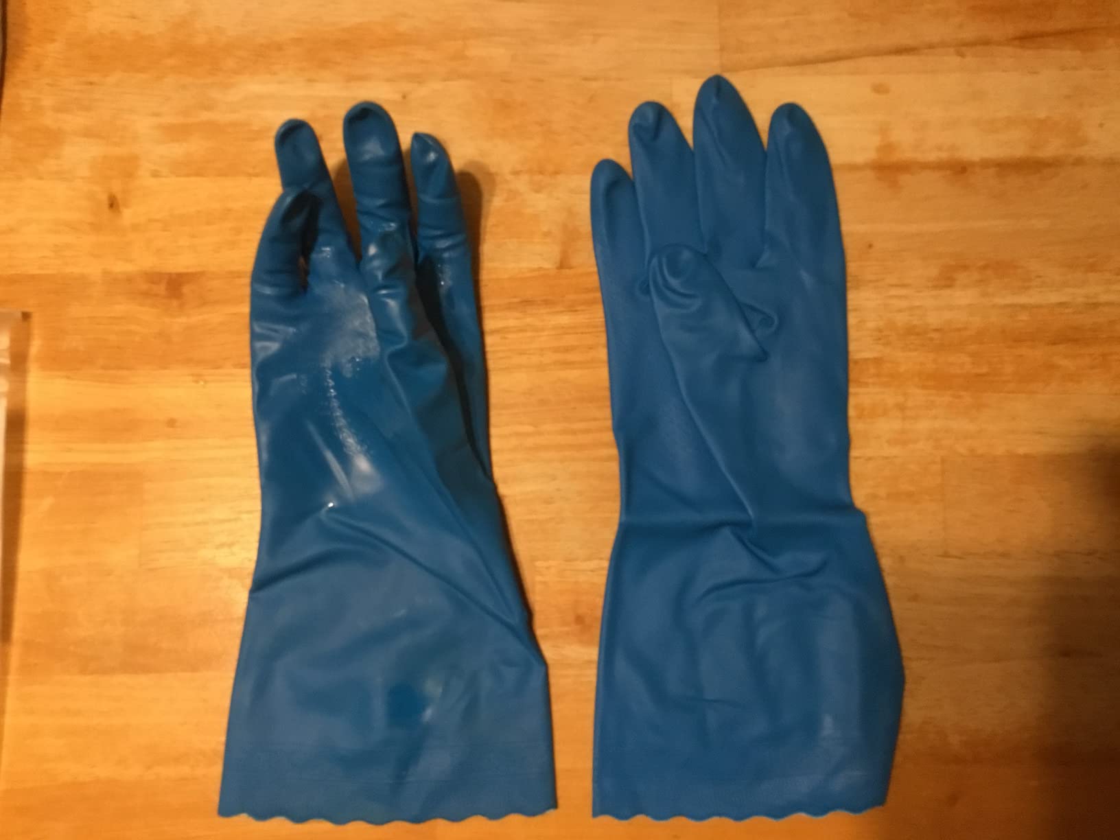 PACIFIC PPE 4 Pairs Cleaning Gloves, Cotton Flocked Liner, Purple, Medium customer photo 2