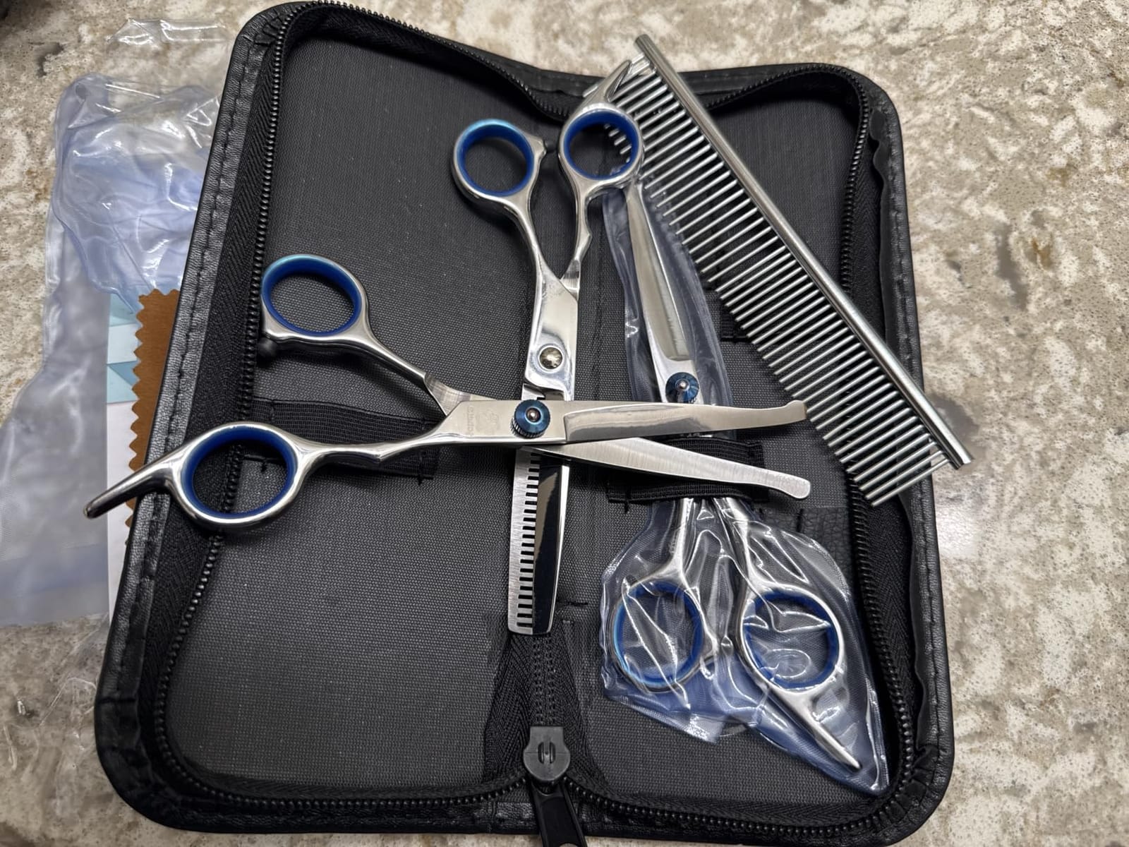GLADOG Professional 5 in 1 Dog Grooming Scissors Set with Safety Round Tips, Sharp and Heavy-duty Pet Grooming Shears for Cats customer photo 2