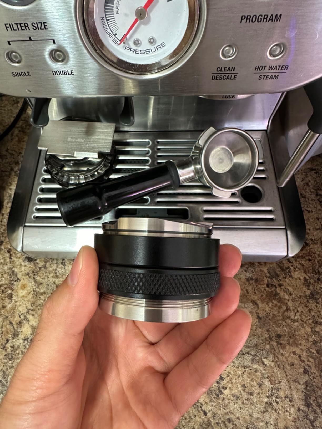 MATOW 53mm Coffee Distributor and Tamper, Dual Head Coffee Leveler Compatible with Breville 54mm Portafilter, Adjustable Depth- Professional Espresso Hand Tampers customer photo 1