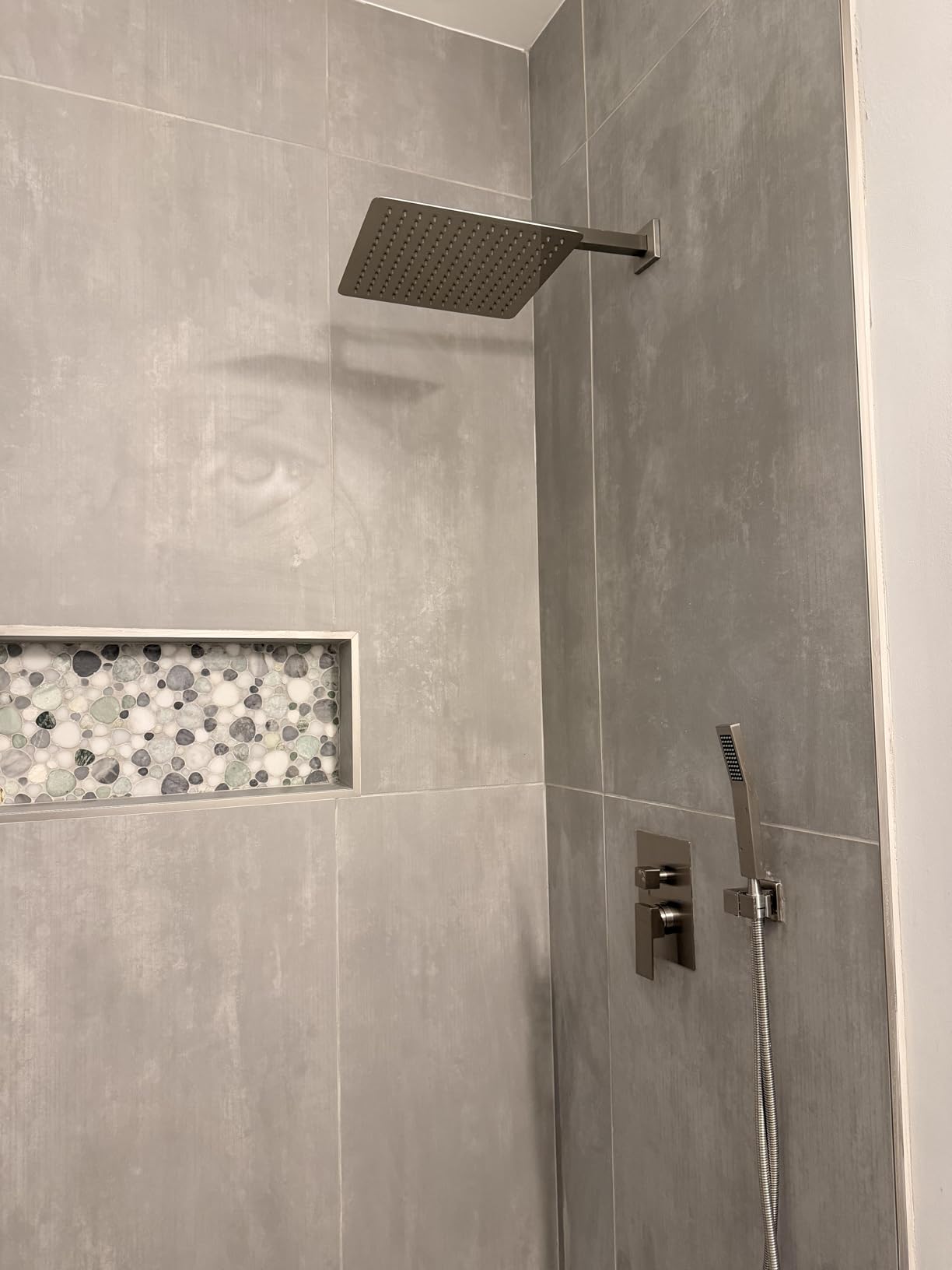 SR SUN RISE Shower Faucet Set 10-Inch Rainfall Shower Head Brushed Nickel customer photo 1