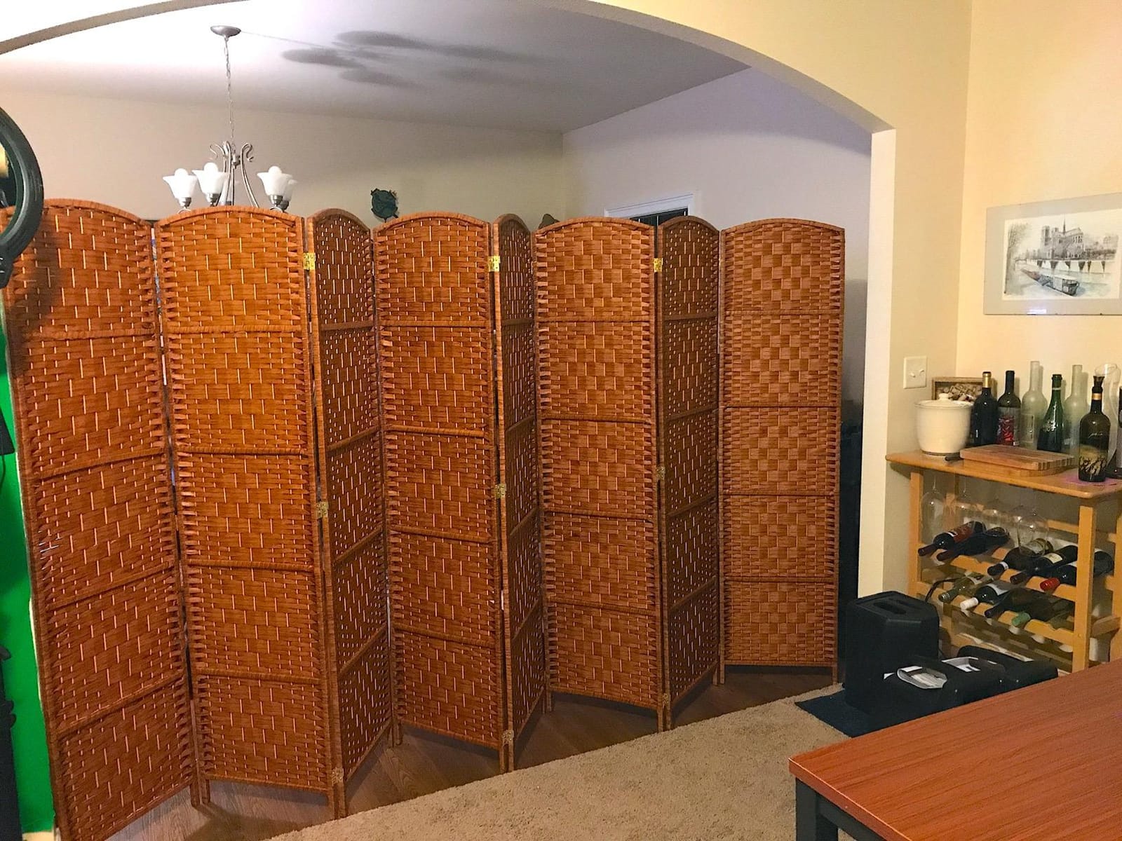 Legacy Decor 4 Panels Room Divider Privacy Screen Weaved Bamboo Fiber Natural Color 5.9 ft High X 5.83 ft Wide customer photo 2