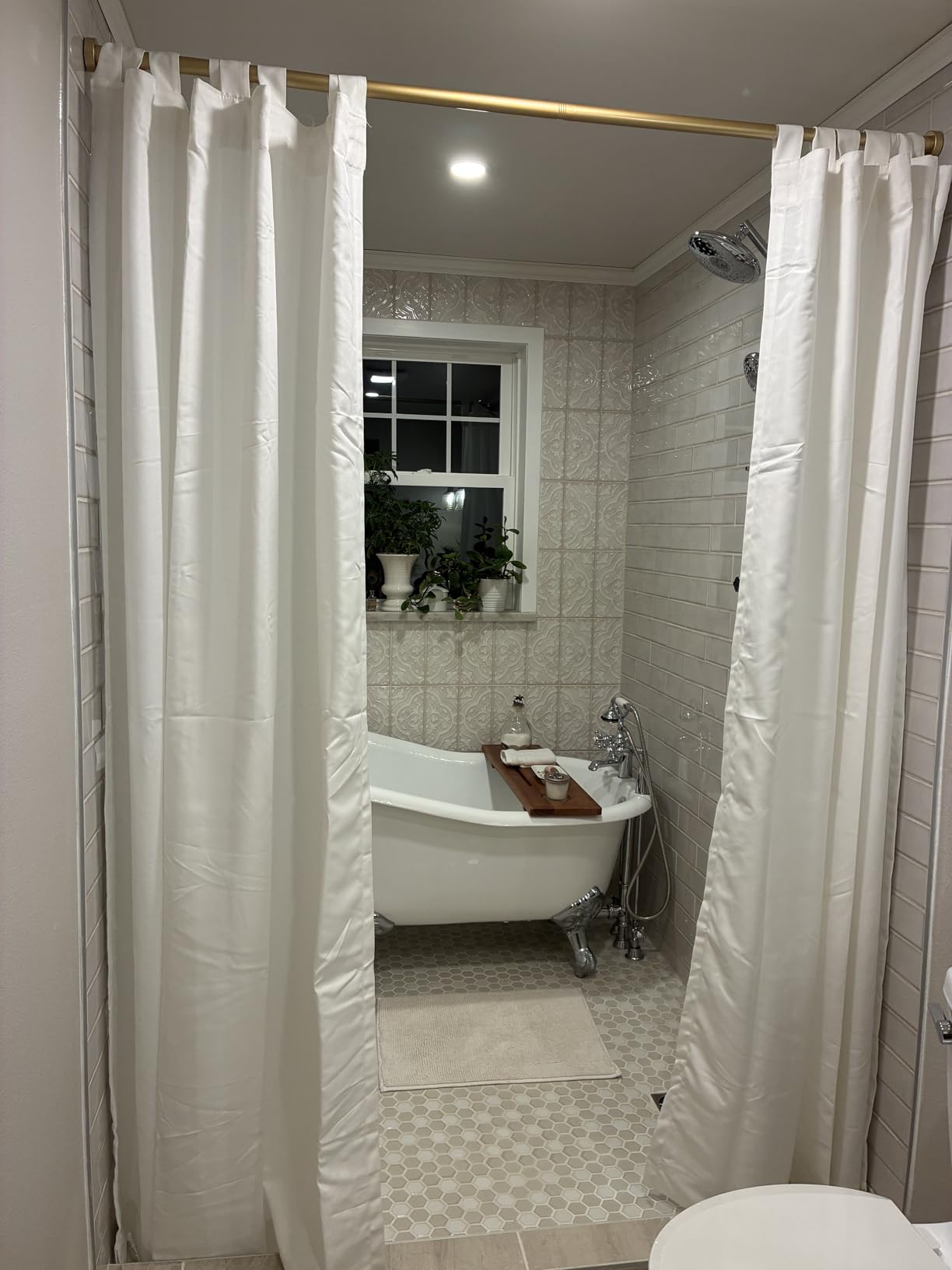 Exclusive Home Cabana Solid Indoor/Outdoor Light Filtering Hook-and-Loop Tab Top Curtain Panel Pair, 54