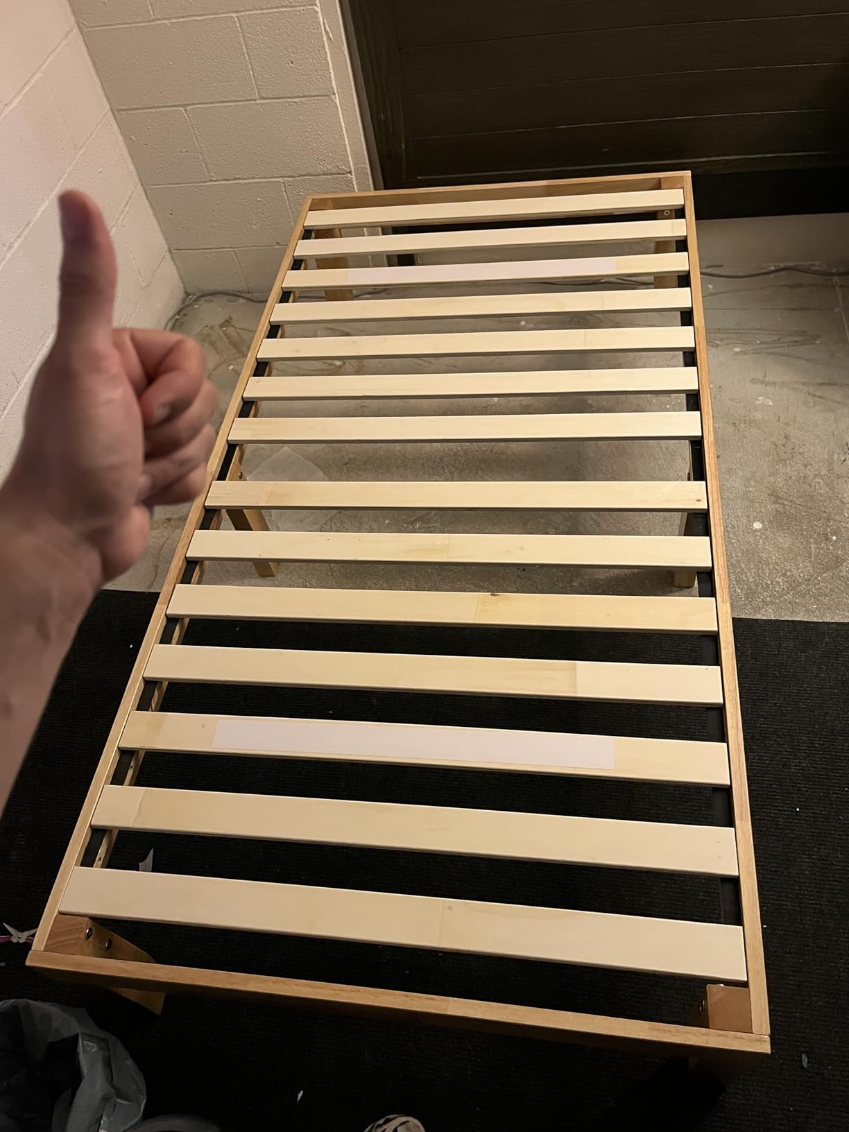 GIANTEX 14 Inch Queen Wood Platform Bed Frame, Minimalist Style Mattress Foundation with Solid Rubber Wood, Heavy Duty Slat Support, Without Headboard, Easy Assembly, No Box Spring Needed, Espresso customer photo 1