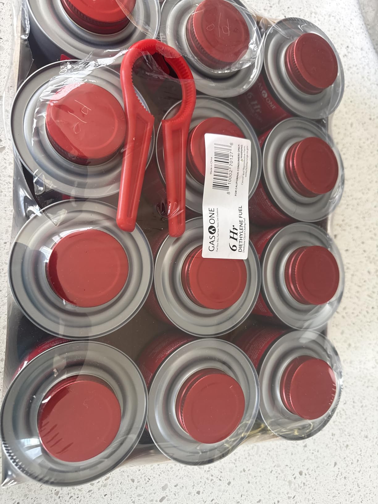 Gas One 12 Pack 6 Hour Chafing Fuel - Food Warmer for Chafing Dish Buffet Set - Reusable Liquid Safe Fuel With Wick & Lid Opener customer photo 2