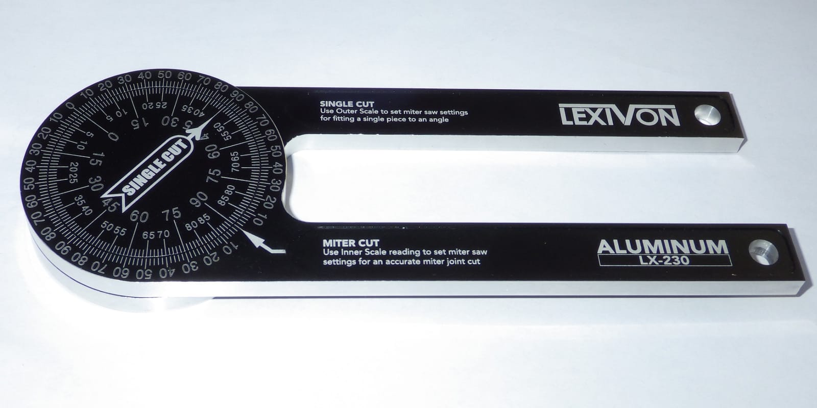 LEXIVON Aluminum Miter Saw Protractor | 7-Inch Rust Proof Angle Finder Featuring Precision Laser Engraved Scales (LX-230) customer photo 2