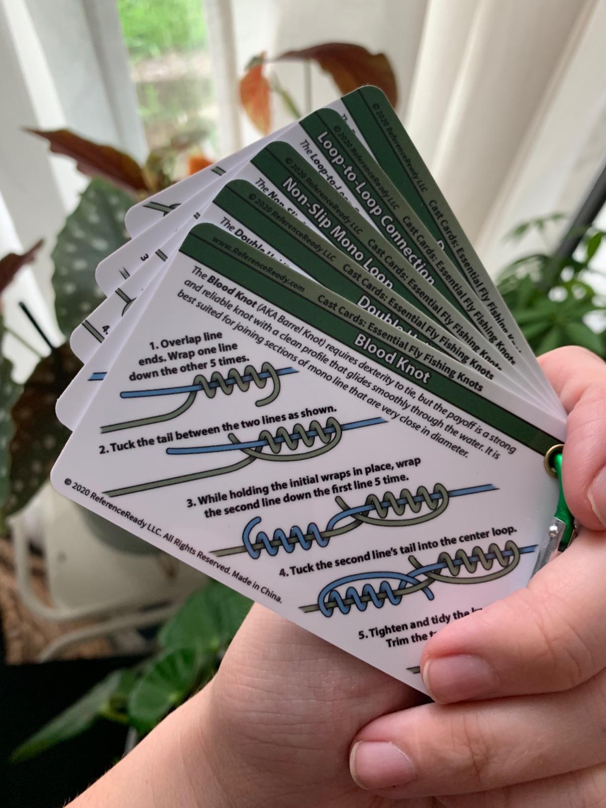 ReferenceReady Fly Fishing Knot Cards: Waterproof Pocket Guide to 14 Knots customer photo 1