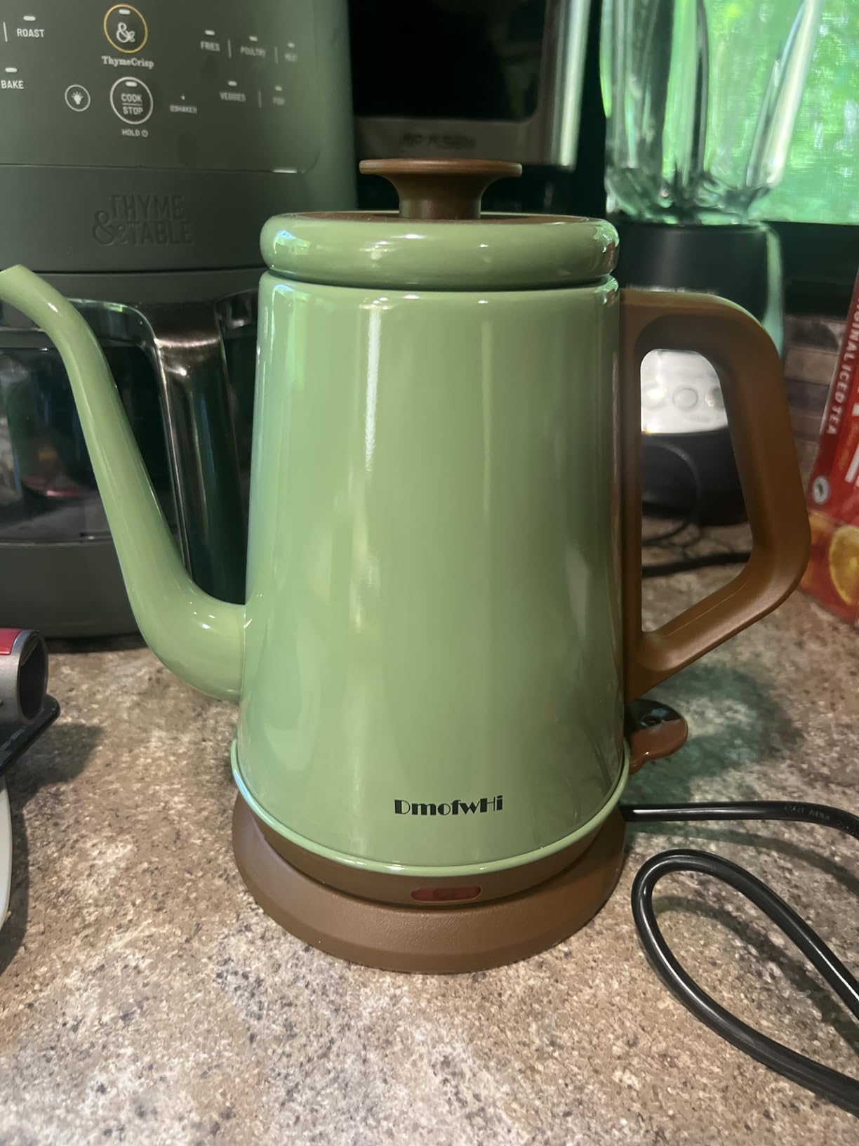 DmofwHi Gooseneck Electric Kettle(1.0L), 100% Stainless Steel BPA Free Classic Pour Over Coffee Kettle | Tea Kettle - Green customer photo 2