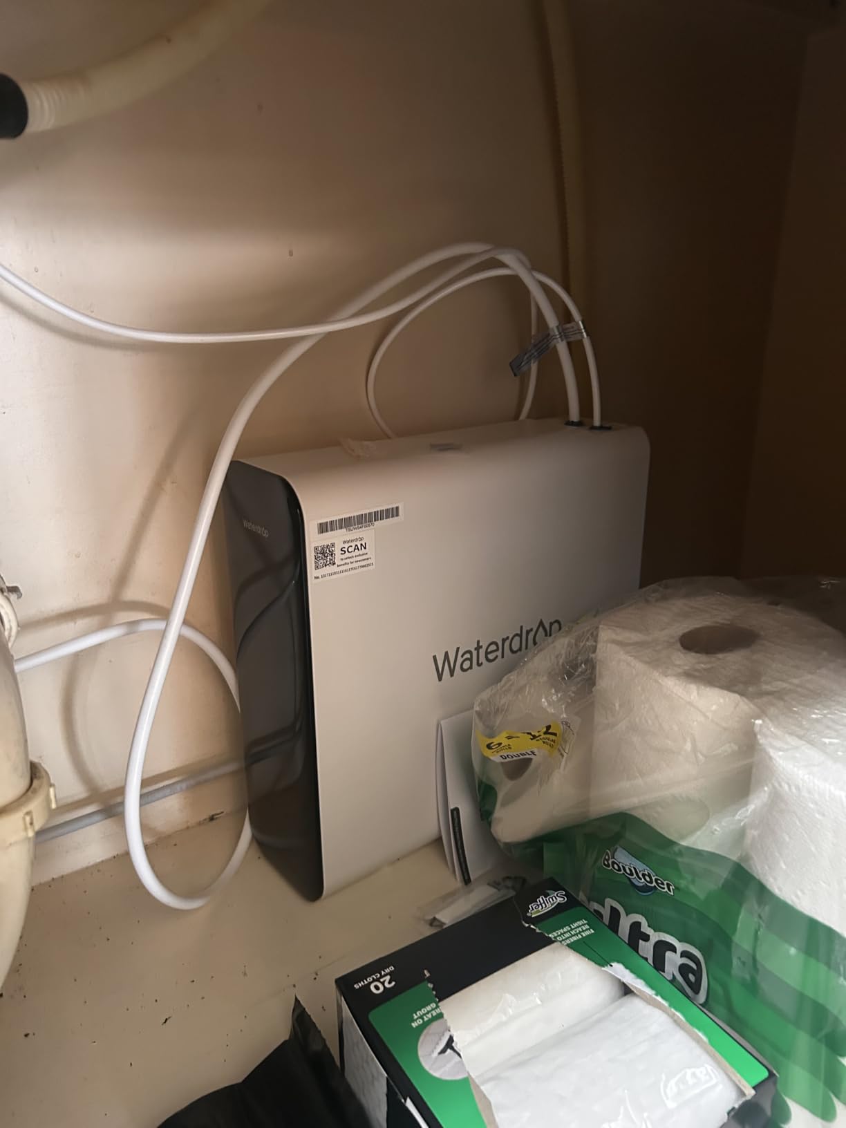 Waterdrop TSU 0.01 Micron Ultra Filtration Under Sink Water Filter System | 3-Stage Tankless Under Sink Water Filtration System, Smart Panel, with Faucet, Drilling Required, Reduces Odor, Not Lower TDS customer photo 2