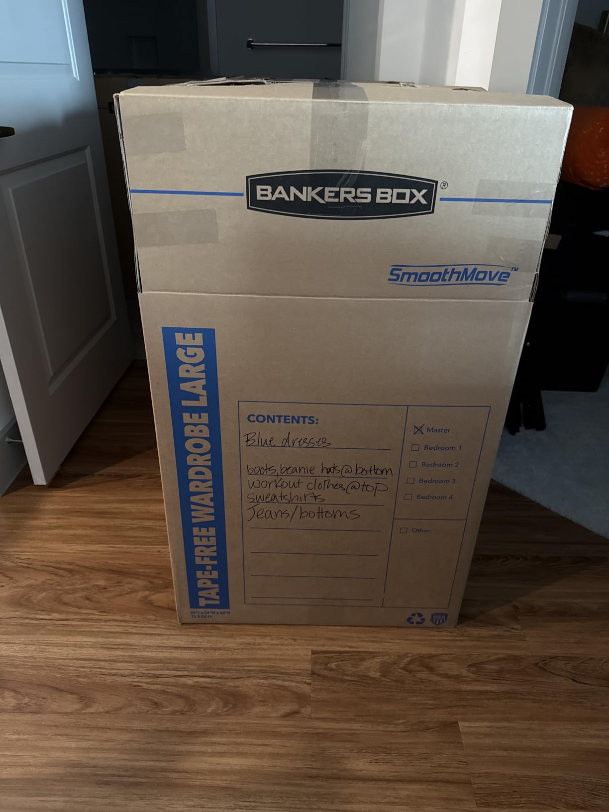 Bankers Box 3-Pack Short Tape-Free Wardrobe Moving Boxes, 20