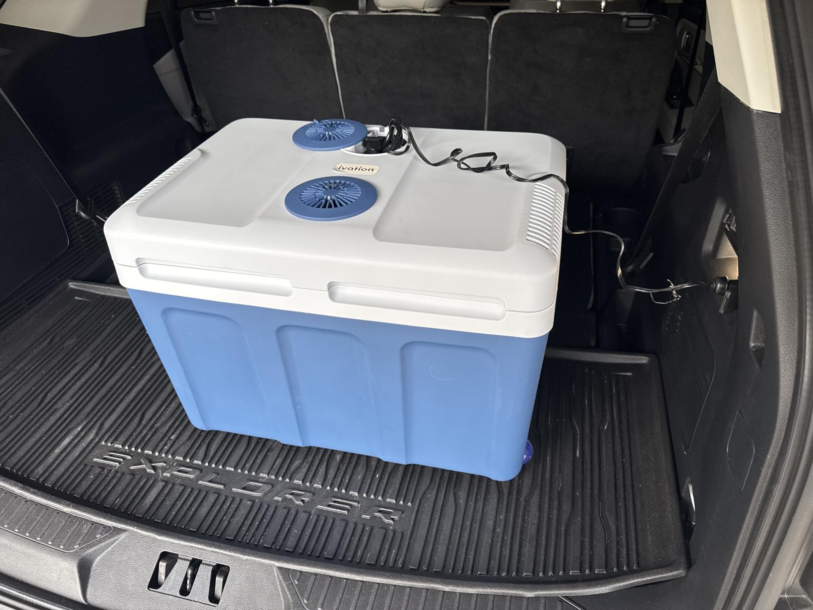 Ivation Electric Cooler & Warmer with Wheels & Handle |48 Quart (45 L) | Portable Thermoelectric Fridge For vehicles & Trucks| 110V AC Home Power Cord & 12V Car Adapter for Camping, Travel & Picnics customer photo 2