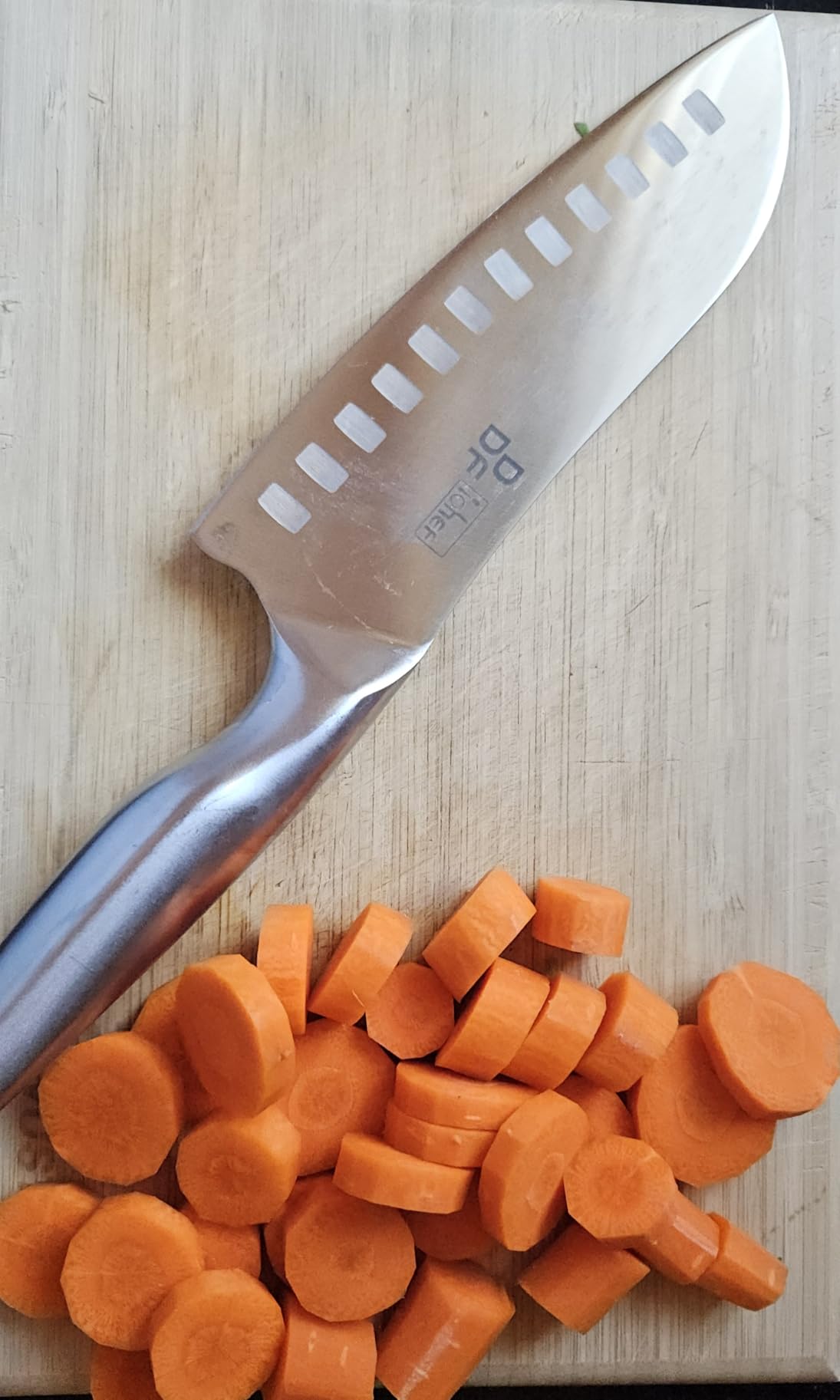 Chef Knife 7 Inch, High-Carbon Stainless Steel Santoku, Dishwasher Safe customer photo 2