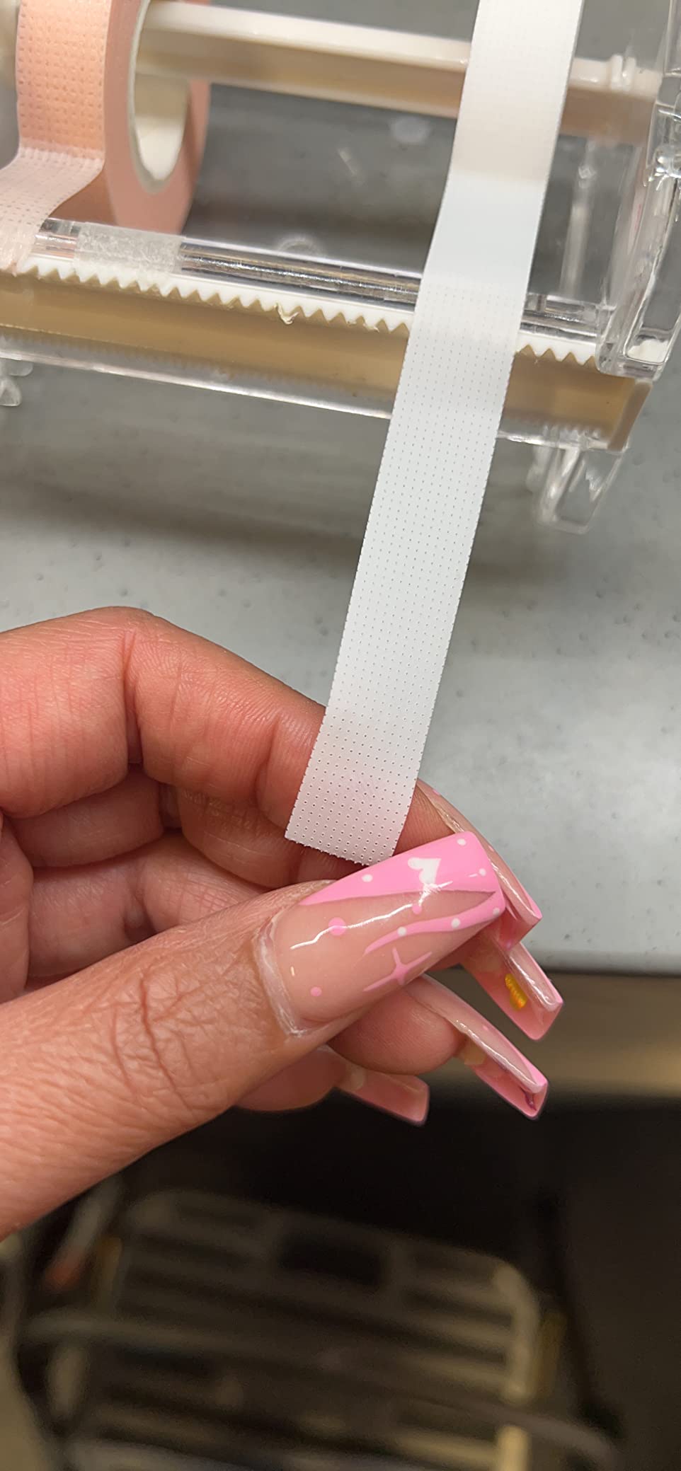 6 Rolls Eyelash Tape,Adhesive Fabric Eyelash Extension Tape,Pink customer photo 2
