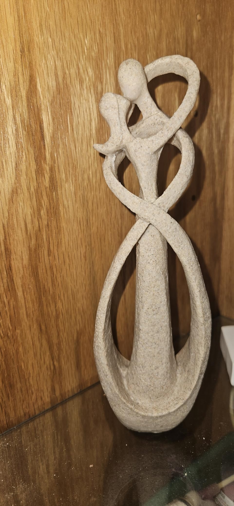 Trycooling Kissing Lovers Statue Abstract Sculpture, Sandstone, Small customer photo 1