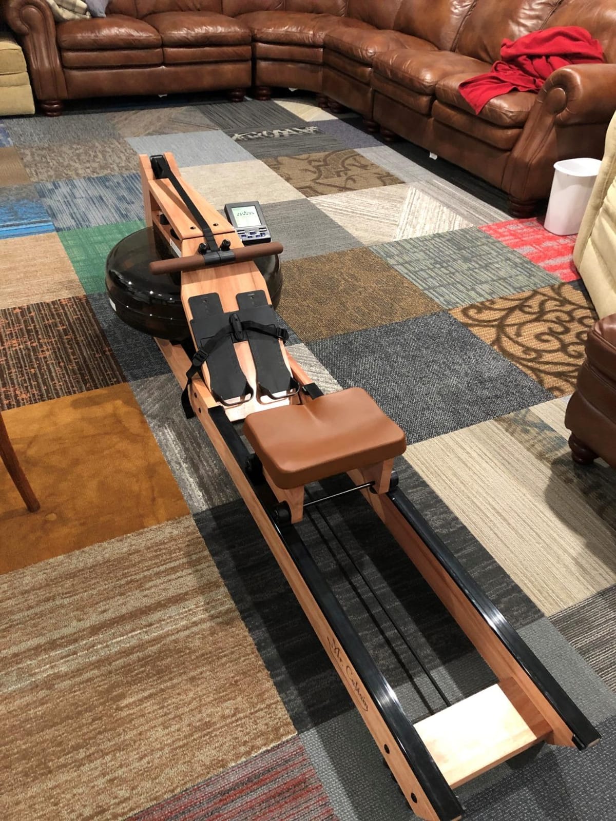Water Rowing Machine for Home, Rower Machine 400LBS Weight Capacity with Dedicated Monitor & Comfortable Seat, Bluetooth APP customer photo 2