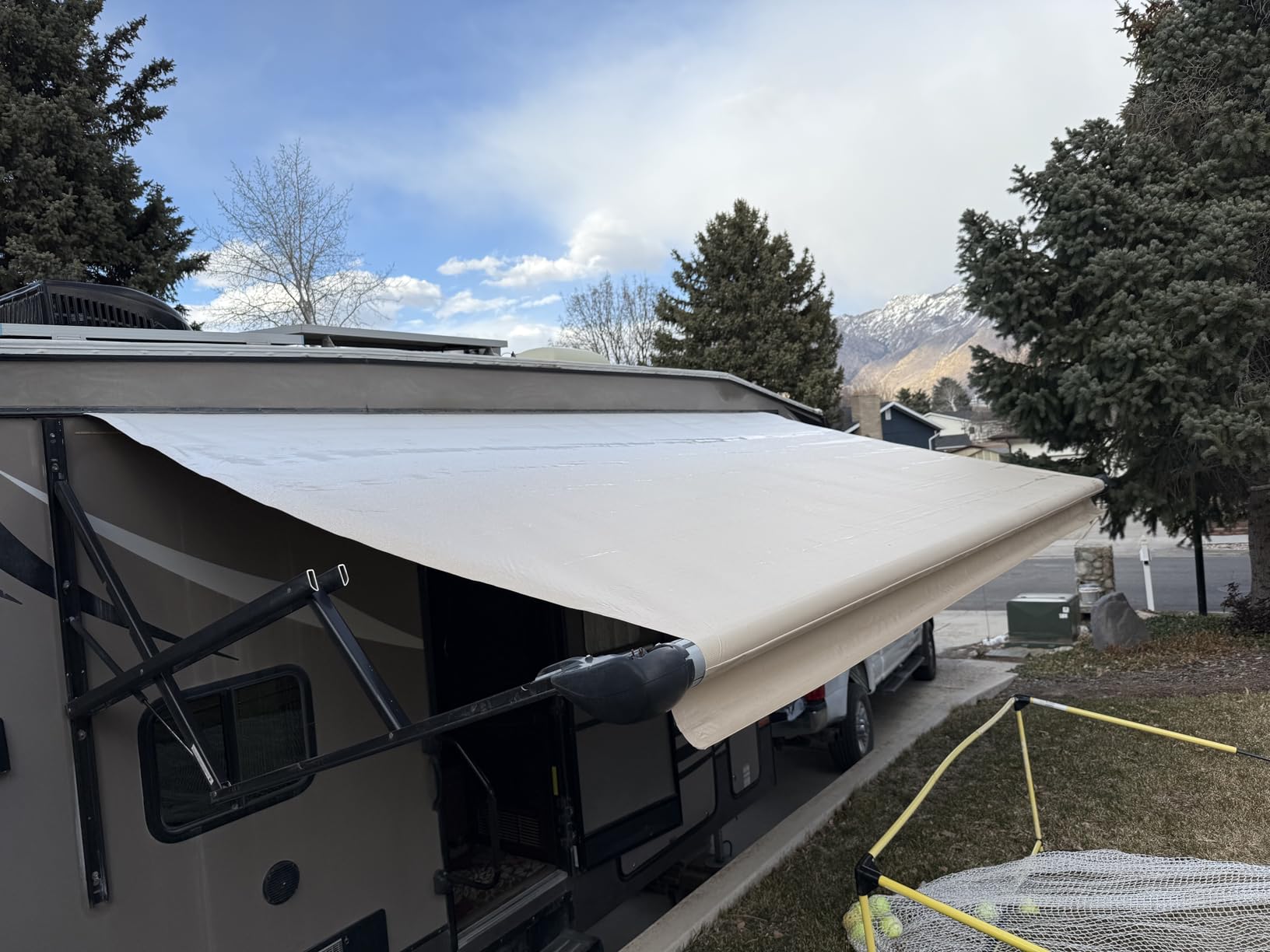RV Awning Fabric Replacement Standard Grade Premium Vinyl (20'(Fabric 19'2