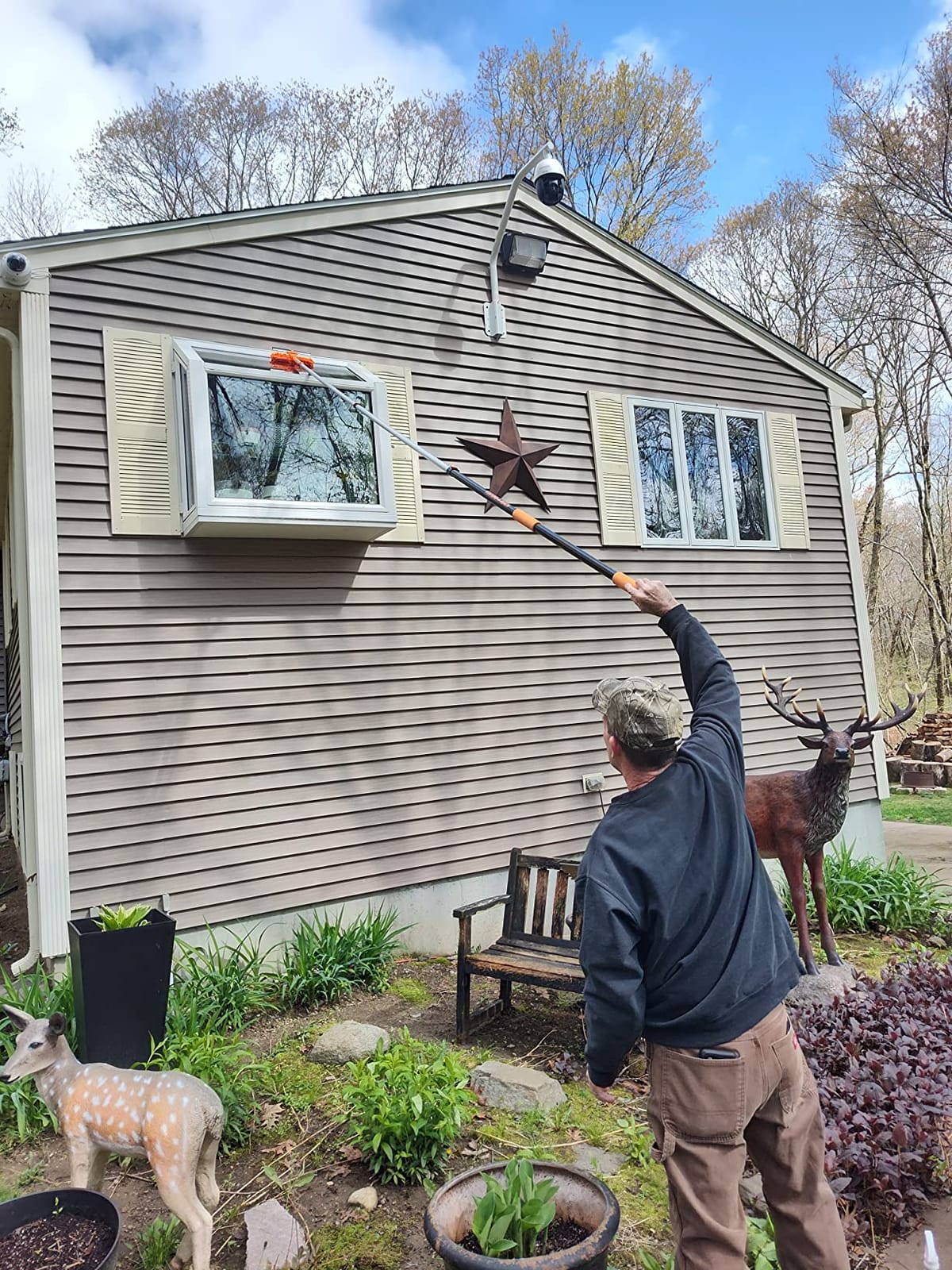5-24 ft Window Washing Kit with Extension Pole (30+ Foot Reach) customer photo 2