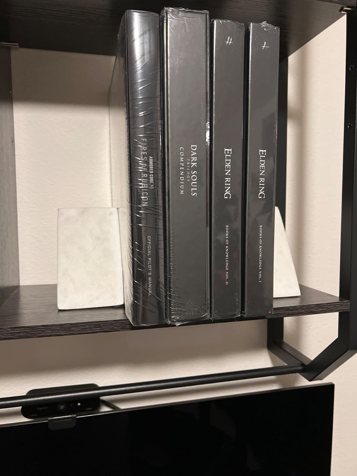 Cork & Mill Marble Bookends with Gold Brass, Grey and White, Set of 2 customer photo 1