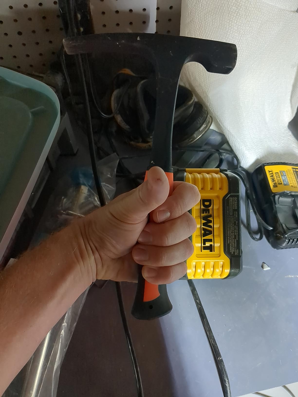 Forged Brick Hammer, Geologist Rock Pick, Bricklayer's/Mason's Hammer - 30 oz Masonary Tool with Forged Steel Construction & Shock Reduction Handle customer photo 1