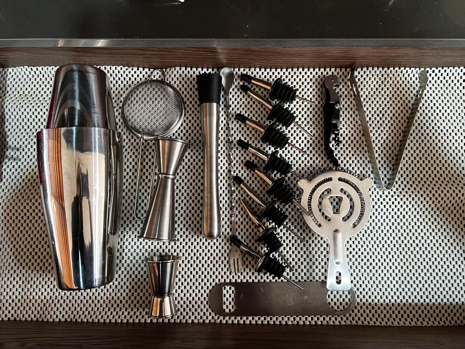 Cocktail Shaker Set, 16 Piece Bartender Kit, Cocktail Shaker, Stainless Steel Bar Set Accessories, Coktail Set, Boston Shaker, Drink Mixer Shaker, Bartending Bar Tools with Muddler Spoon Jigger customer photo 2