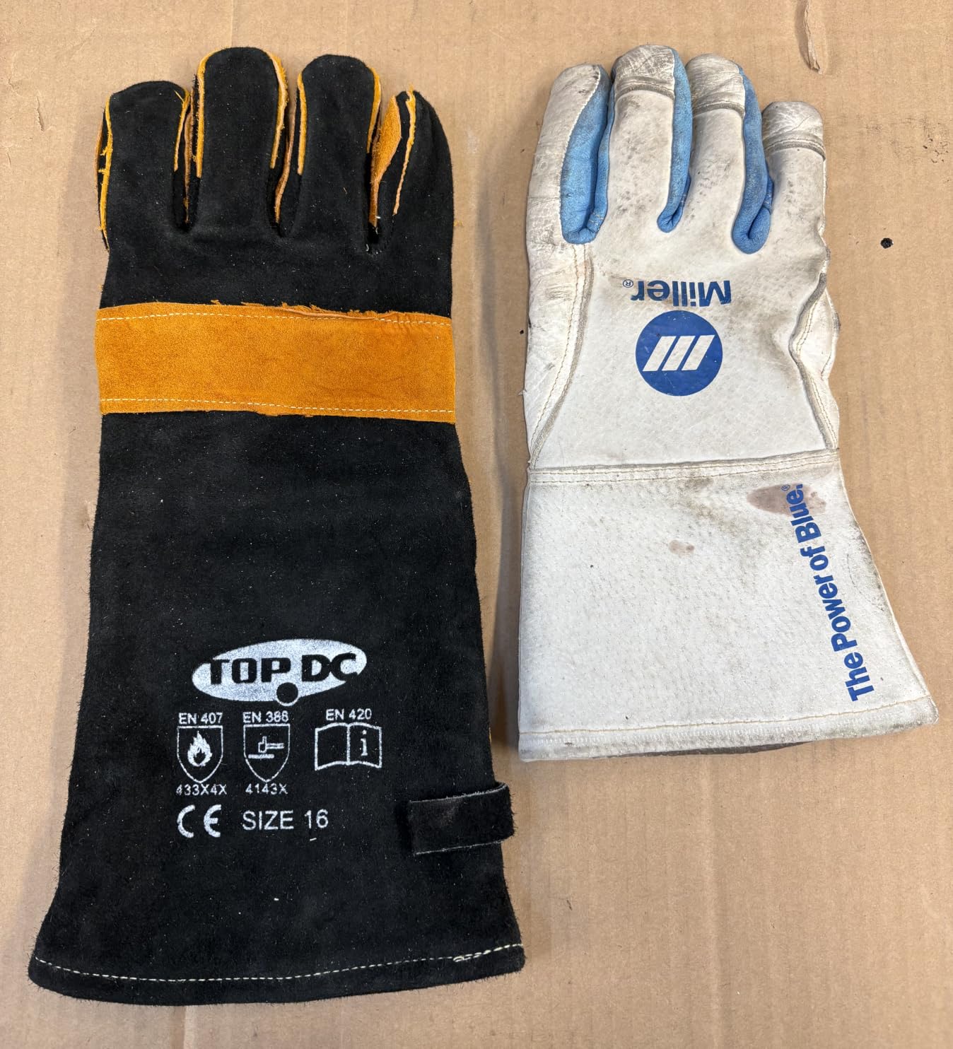 TOPDC Welding Gloves 16-Inch 932°F Heat Resistant Leather for MIG, Stick customer photo 2