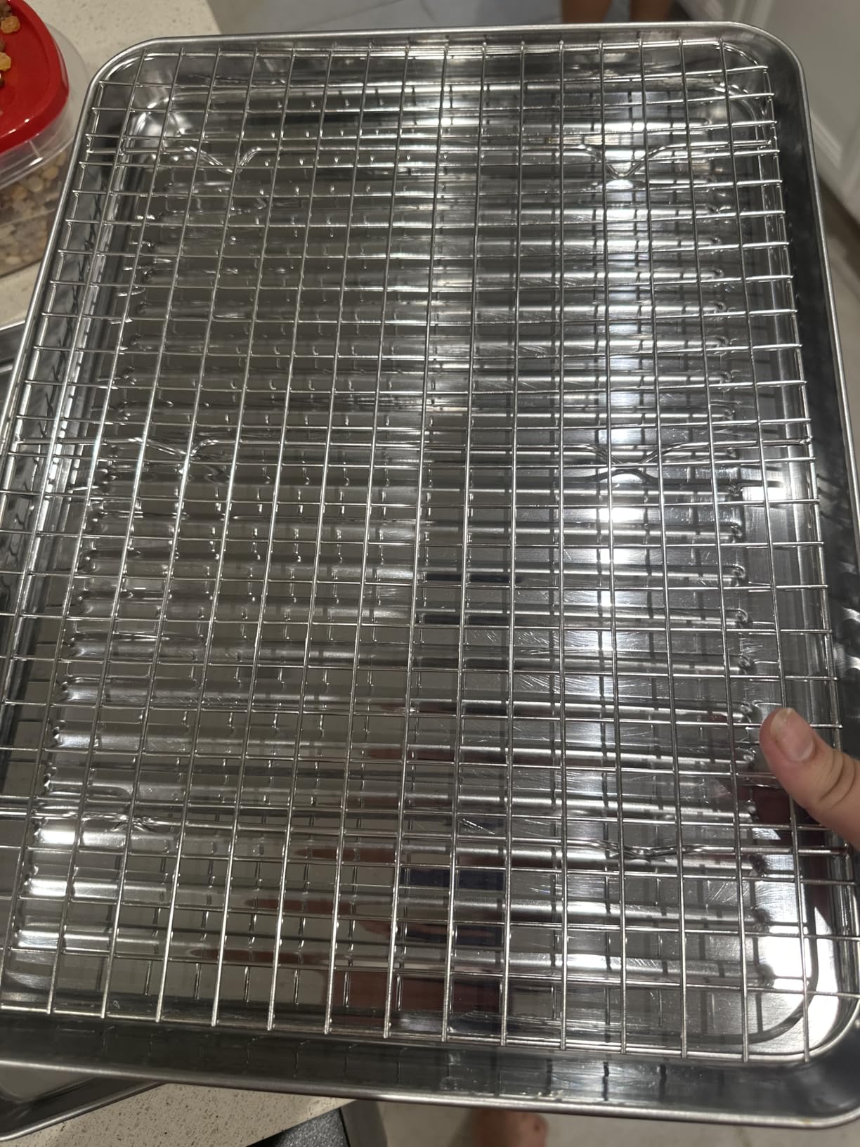 Baking Sheet with Cooling Wire Rack Set, Stainless Steel 2 Pans + 2 Racks customer photo 1