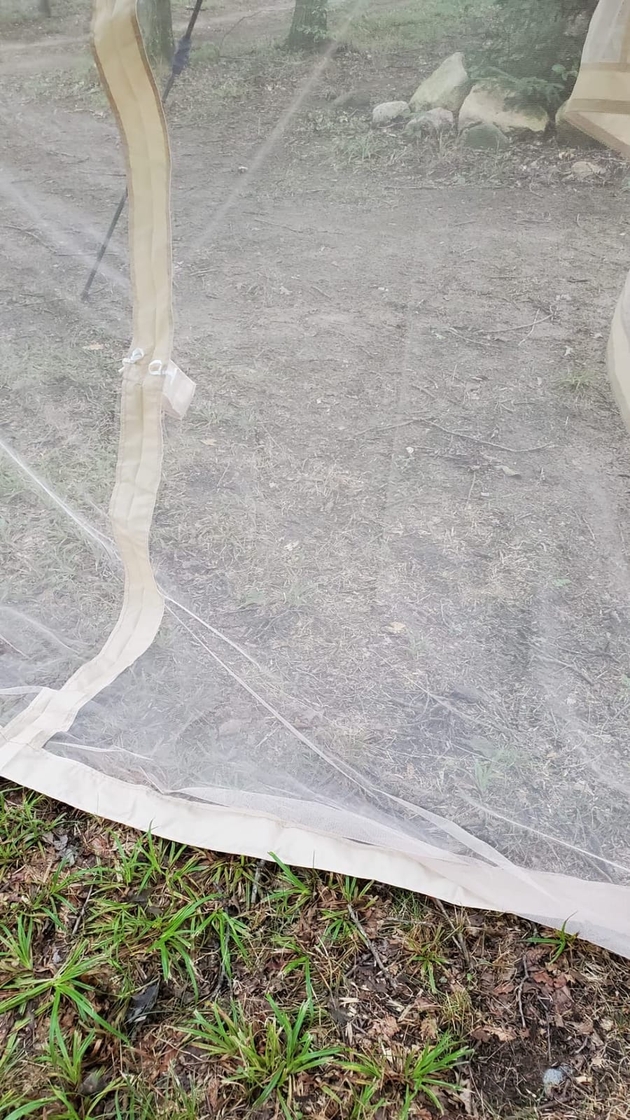 ONTHEWAY Universal Thickened Mosquito Netting, 10' x 12' Replacement Mesh Netting Walls for Gazebo Canopy (Beige, 10 X 12 FT) customer photo 2