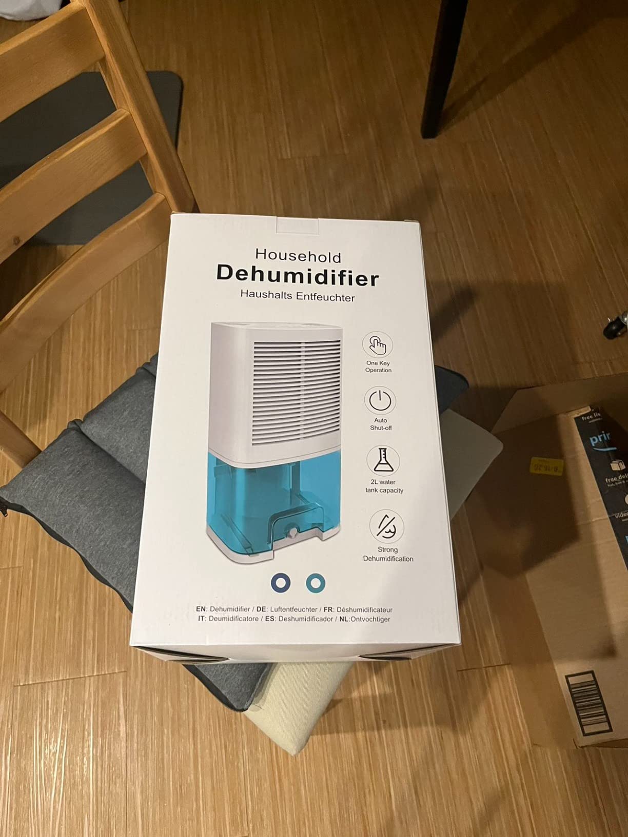 Dehumidifier 68oz(2000ml) Small Dehumidifier with Drain Hose for Up to 650 sq.ft Ultra Quiet Mini Portable Air for Home Basements Bathroom Bedroom Closet Kitchen RV customer photo 1