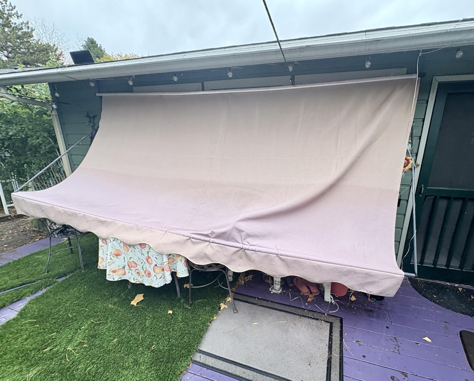 STEELAID Manual Retractable Awning – 118” Non-Screw Outdoor Sun Shade – Adjustable Pergola Shade Cover with UV Protection – 100% Polyester Made Outdoor Canopy – Ideal for Any Window or Door customer photo 1