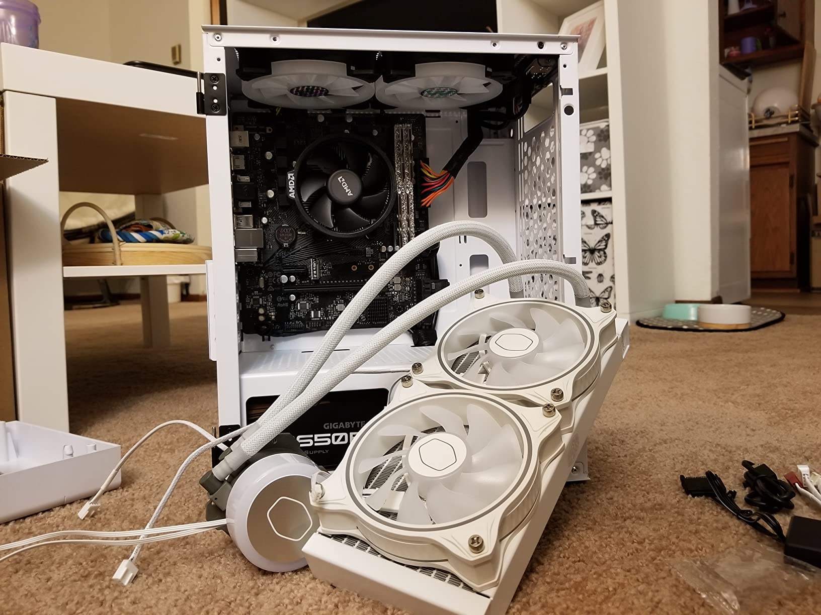 Cooler Master Elite Liquid 240 AIO Liquid CPU Cooler, ARGB White customer photo 2